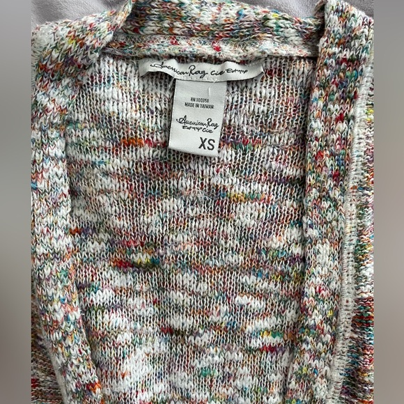 Women’s American Rag Cardigan, rainbow space dyed, size XS - Picture 2 of 3